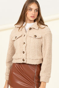 Play It Right Teddy Buttondown Jacket