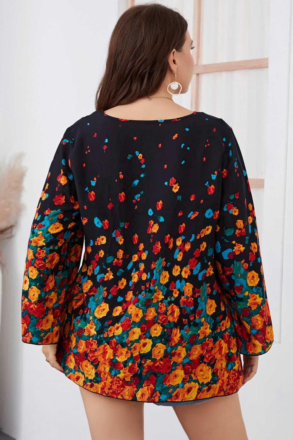 Fall Floral Long Sleeve Blouse - ONLINE EXCLUSIVE