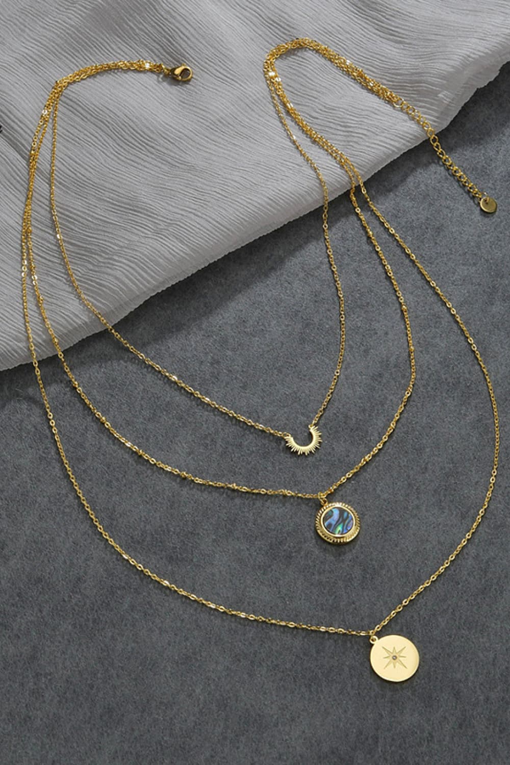 Triple-Layered Stainless Steel Necklace - ONLINE EXCLUSIVE