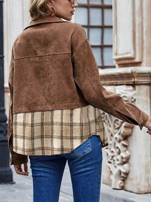 Chestnut Plaid Denim Jacket - ONLINE EXCLUSIVE