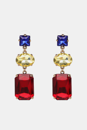 Geometrical Glass Dangle Earrings - ONLINE EXCLUSIVE