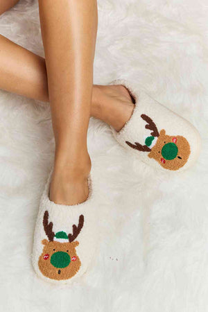 Rudolph Plush Slide Slippers