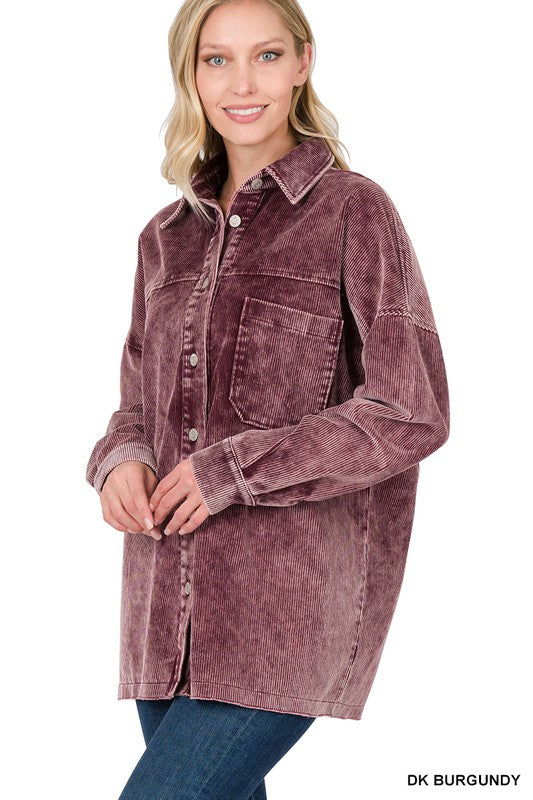 Vintage Washed Corduroy Shacket - ONLINE EXCLUSIVE