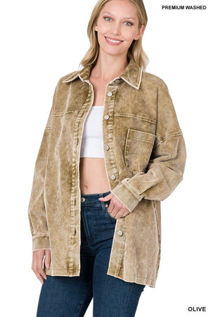 Vintage Washed Corduroy Shacket - ONLINE EXCLUSIVE
