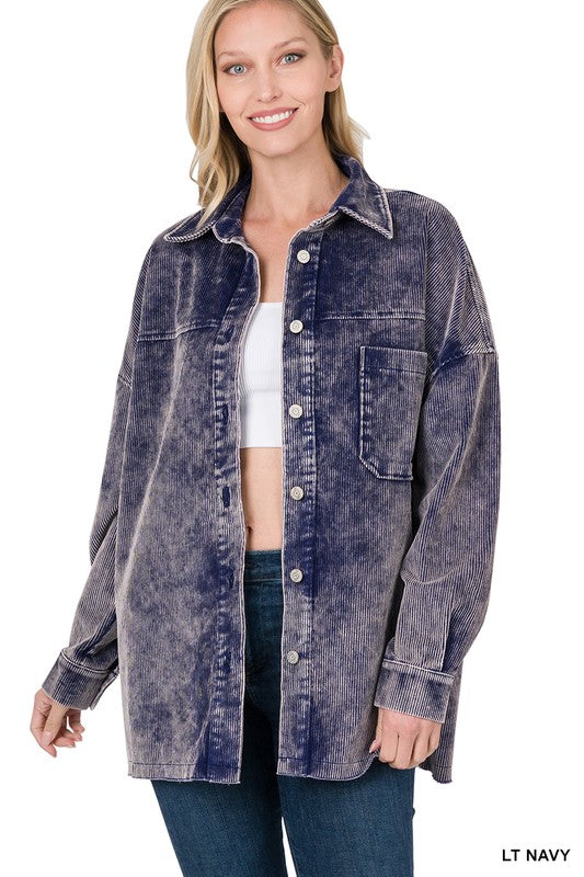 Vintage Washed Corduroy Shacket - ONLINE EXCLUSIVE