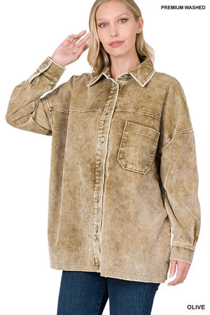 Vintage Washed Corduroy Shacket - ONLINE EXCLUSIVE