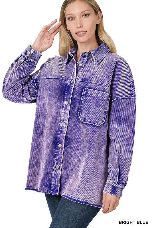 Vintage Washed Corduroy Shacket - ONLINE EXCLUSIVE