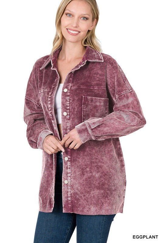 Vintage Washed Corduroy Shacket - ONLINE EXCLUSIVE