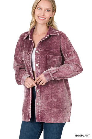 Vintage Washed Corduroy Shacket - ONLINE EXCLUSIVE