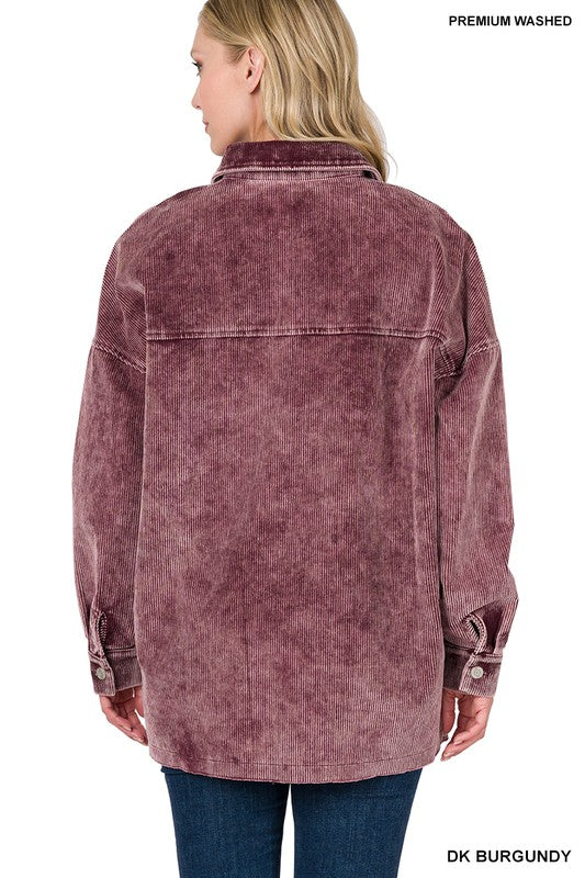 Vintage Washed Corduroy Shacket - ONLINE EXCLUSIVE