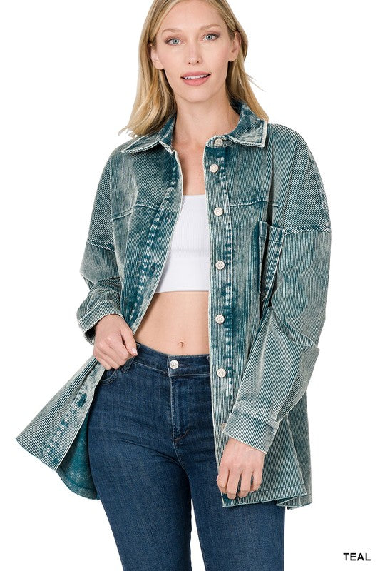 Vintage Washed Corduroy Shacket - ONLINE EXCLUSIVE