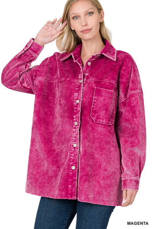 Vintage Washed Corduroy Shacket - ONLINE EXCLUSIVE