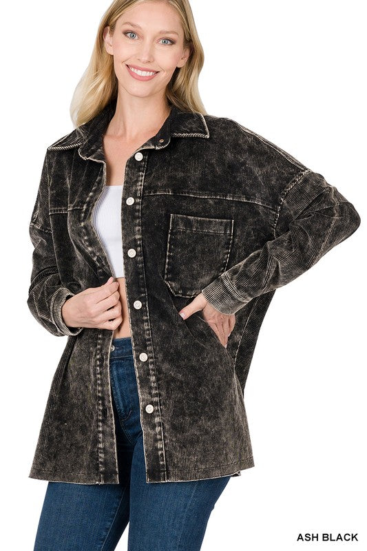 Vintage Washed Corduroy Shacket - ONLINE EXCLUSIVE