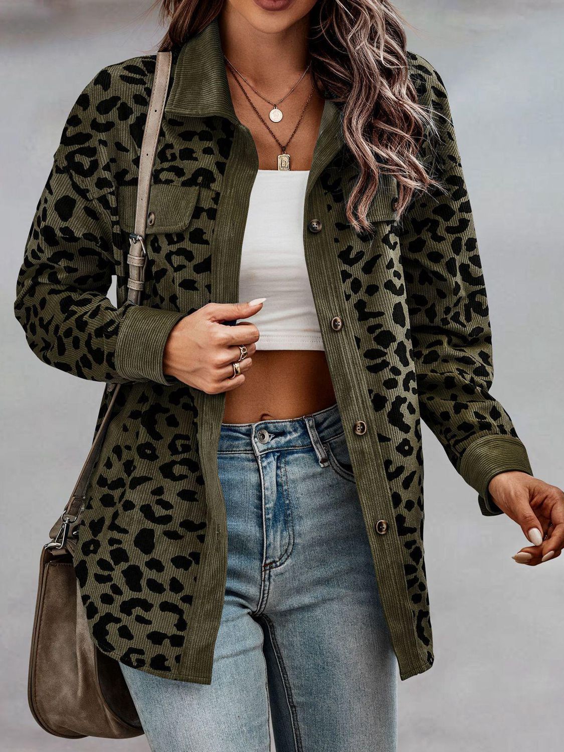 Leopard Buttoned Jacket - ONLINE EXCLUSIVE