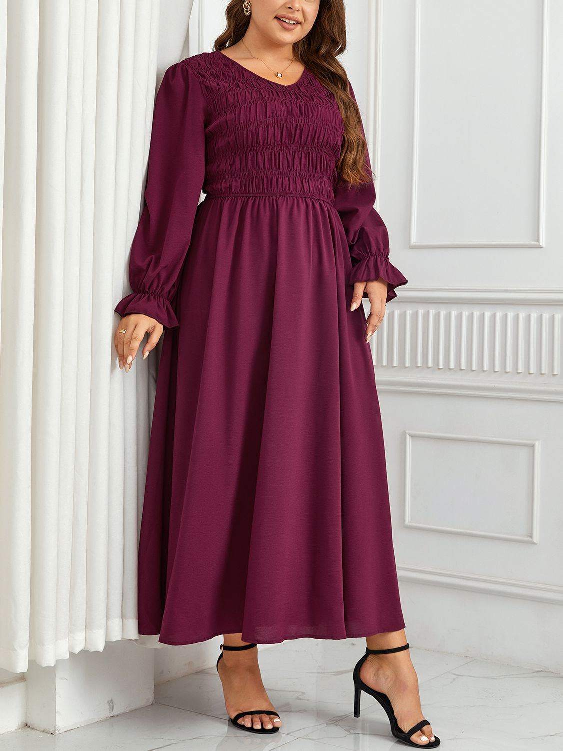 Deep Rose Smocked Maxi Dress - ONLINE EXCLUSIVE