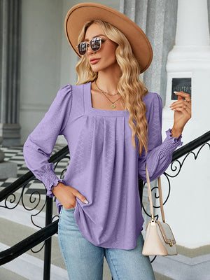 Square Neck Puff Sleeve Blouse - ONLINE EXCLUSIVE