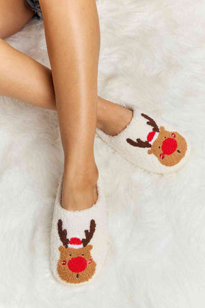 Rudolph Plush Slide Slippers