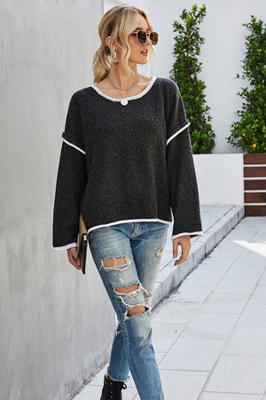 Contrast Stitch Sweater - ONLINE EXCLUSIVE