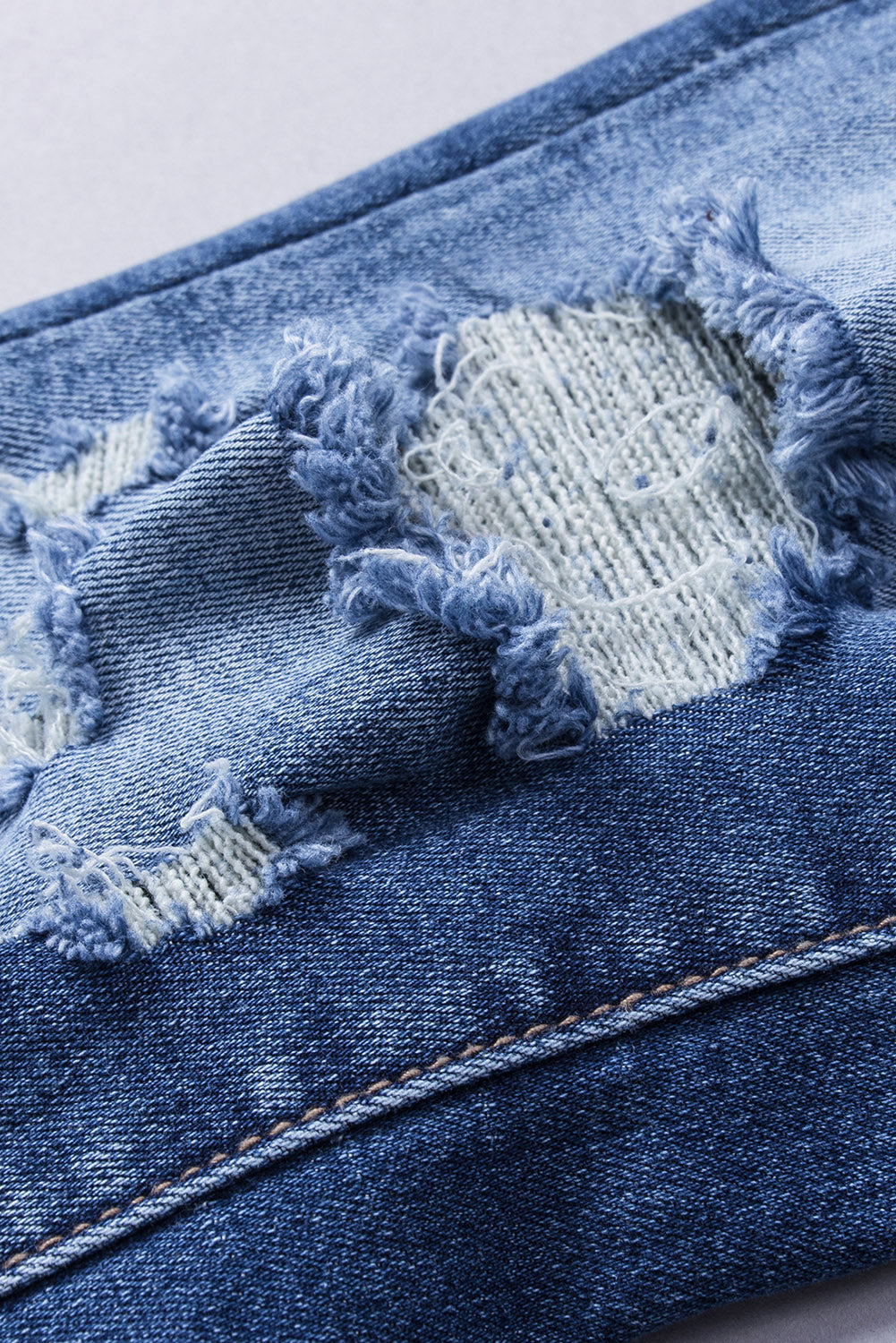 Distressed Flared Jeans with Pockets - ONLINE EXCLUSIVE
