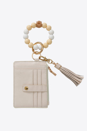 Beaded Bracelet Keychain with Wallet - ONLINE EXCLUSIVE