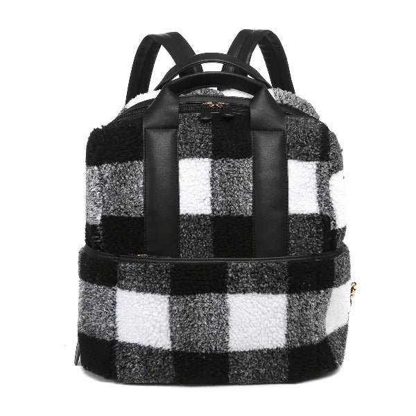 Hattie Sherpa Backpack w/ Guitar Strap - Black or Red