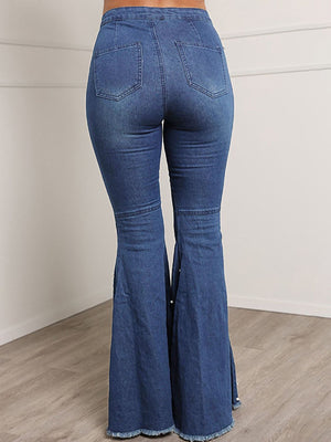 Button Fly Flare Jeans - ONLINE EXCLUSIVE