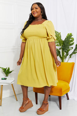 Love You Forever Square Neck Midi Dress - ONLINE EXCLUSIVE