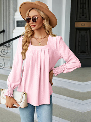 Square Neck Puff Sleeve Blouse - ONLINE EXCLUSIVE