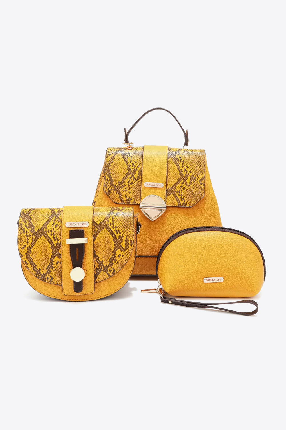 Nicole Lee USA Python 3-Piece Bag Set - ONLINE EXCLUSIVE