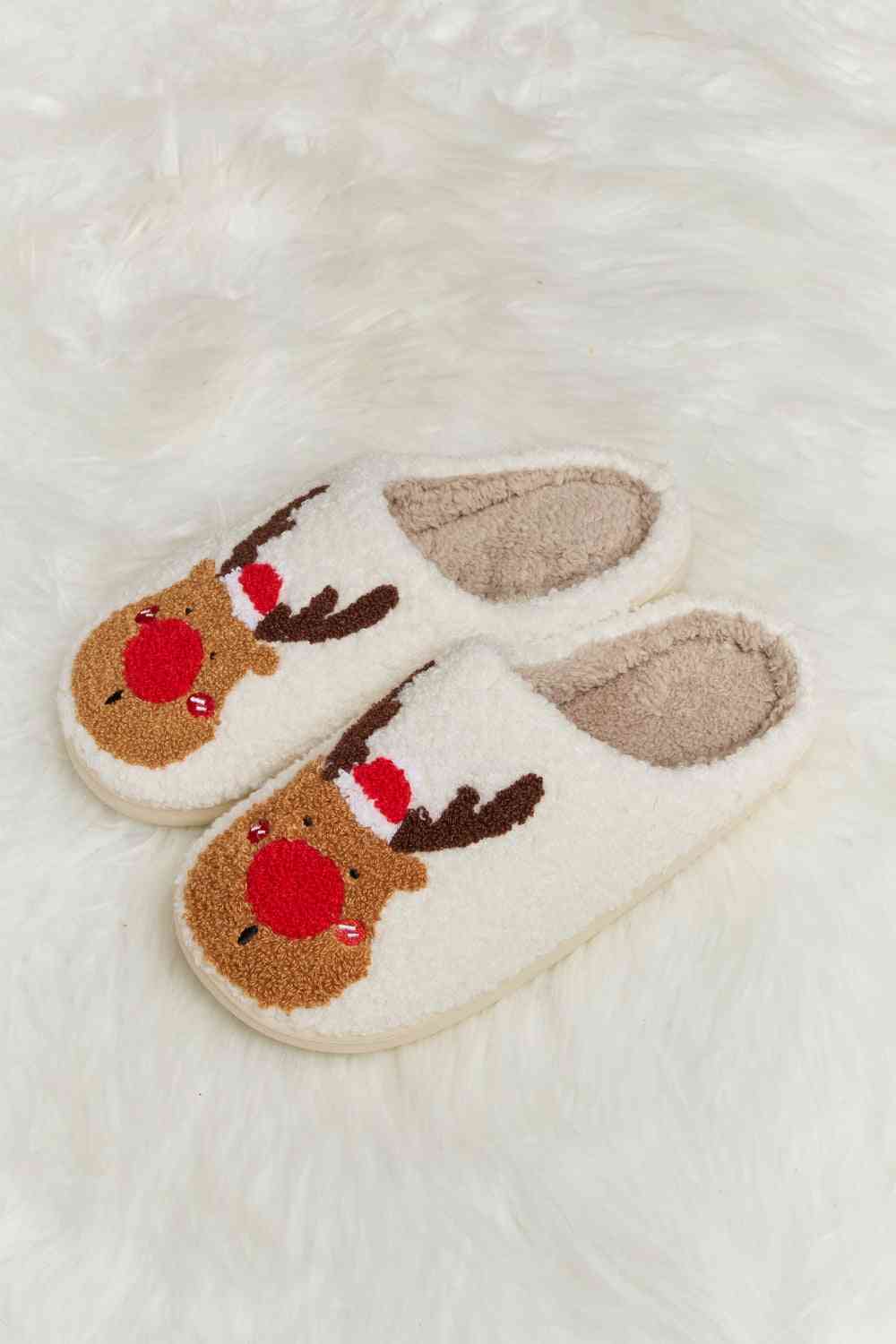 Rudolph Plush Slide Slippers