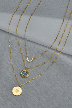 Triple-Layered Stainless Steel Necklace - ONLINE EXCLUSIVE