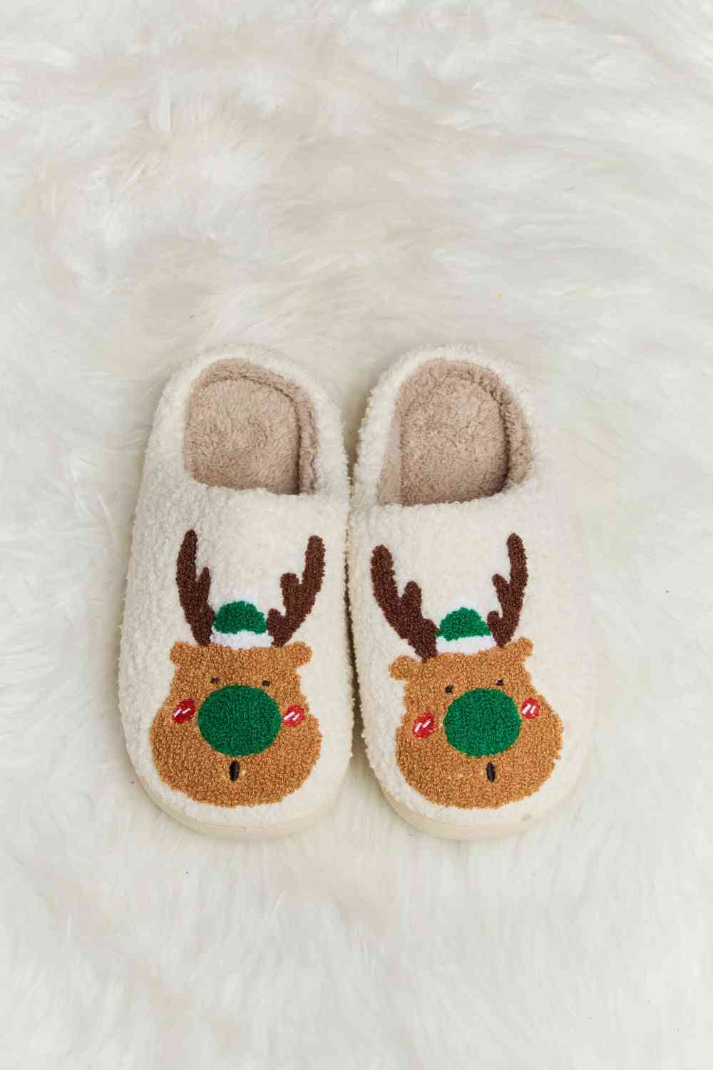 Rudolph Plush Slide Slippers