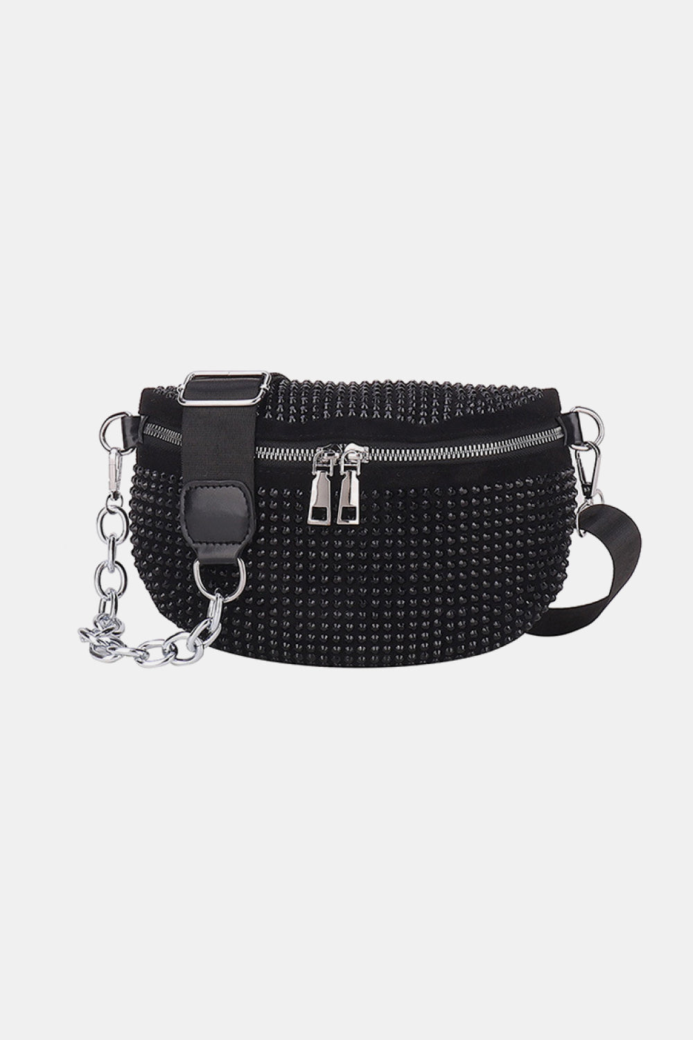 Rhinestone PU Leather Sling Bag - ONLINE EXCLUSIVE