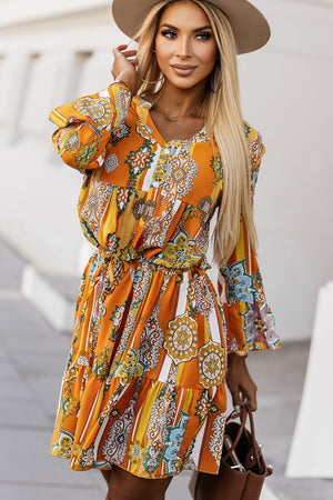 Make An Entrance Flounce Sleeve Dress - ONLINE EXCLUSIVE