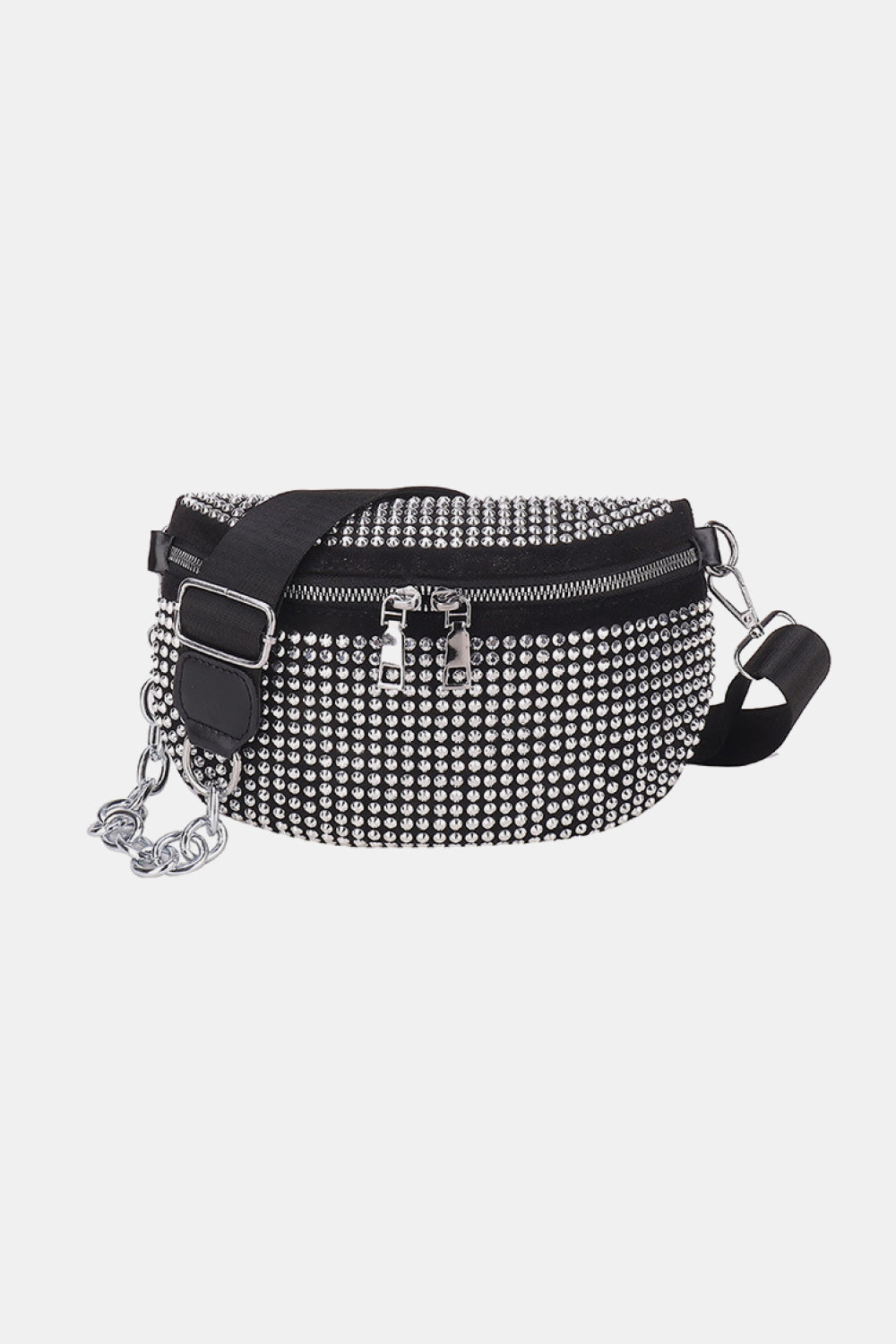 Rhinestone PU Leather Sling Bag - ONLINE EXCLUSIVE