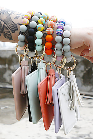 Beaded Tassel Keychain with Wallet - ONLINE EXCLUSIVE