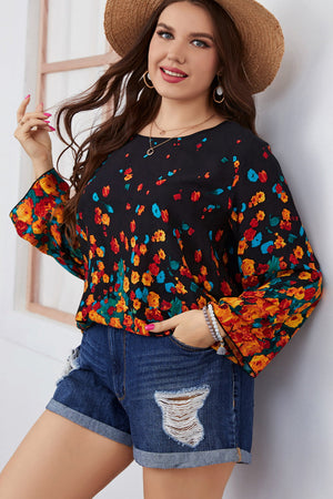 Fall Floral Long Sleeve Blouse - ONLINE EXCLUSIVE