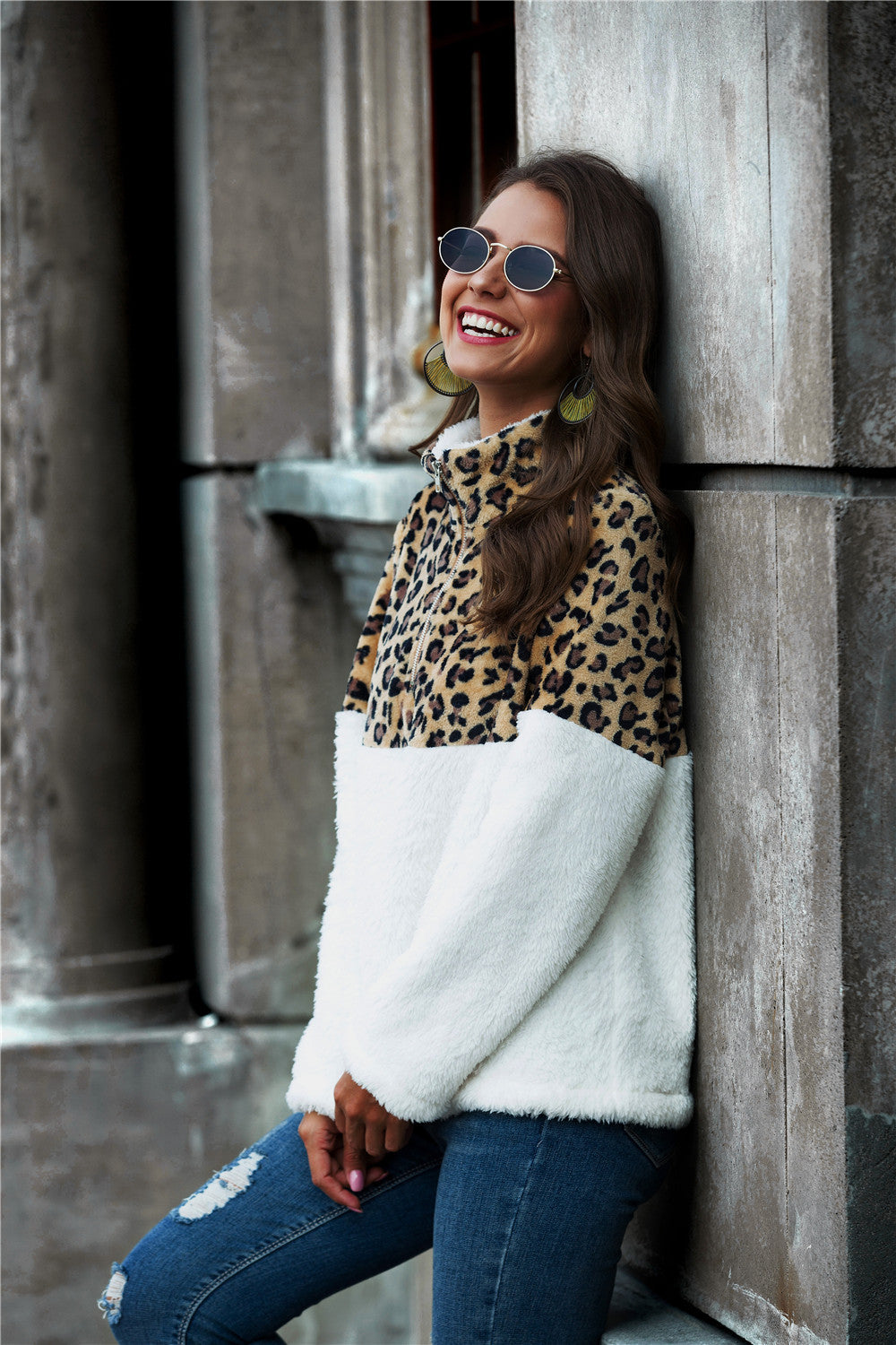 Leopard Teddy Sweatshirt - ONLINE EXCLUSIVE