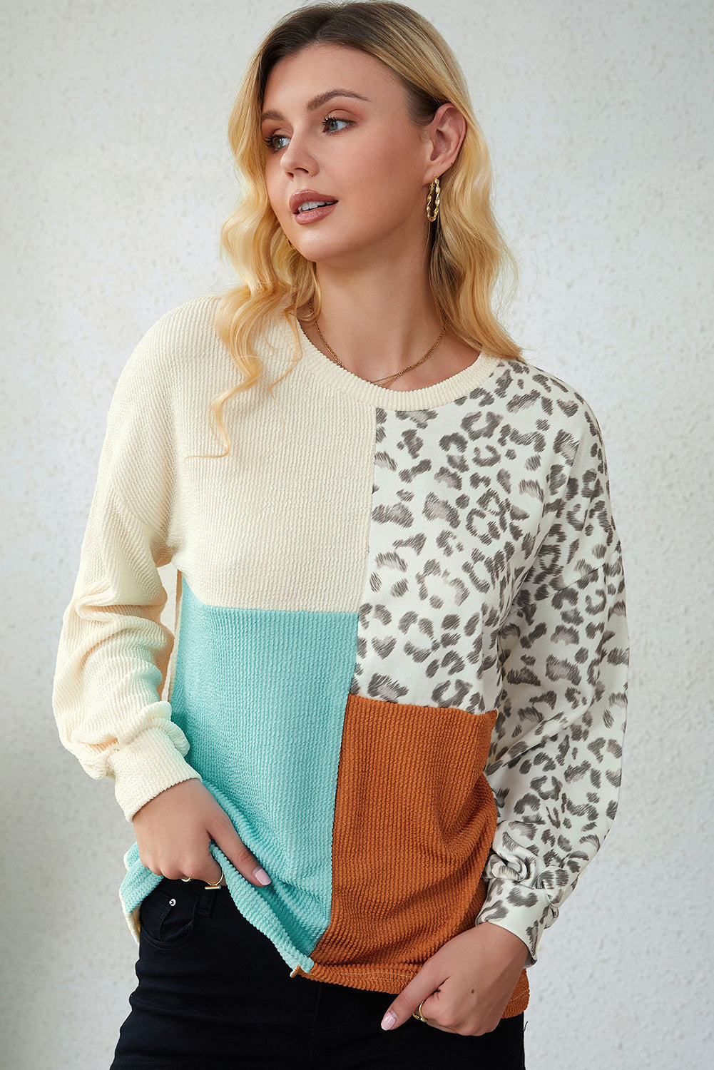 Leopard Patchwork Top - ONLINE EXCLUSIVE