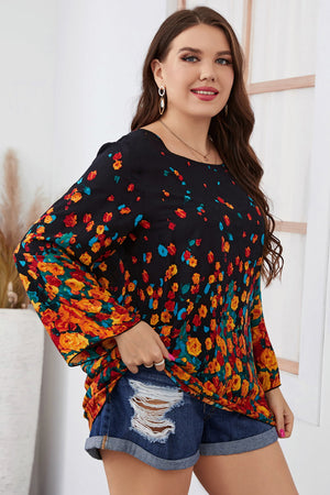Fall Floral Long Sleeve Blouse - ONLINE EXCLUSIVE