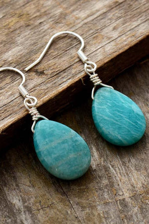 Handmade Natural Stone Teardrop Earrings - ONLINE EXCLUSIVE