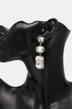 Geometrical Glass Dangle Earrings - ONLINE EXCLUSIVE