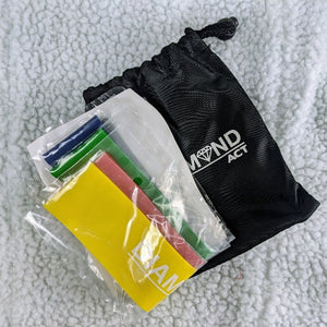 Resistance Loop Exercise Bands with Guide and Bag - Set of 5