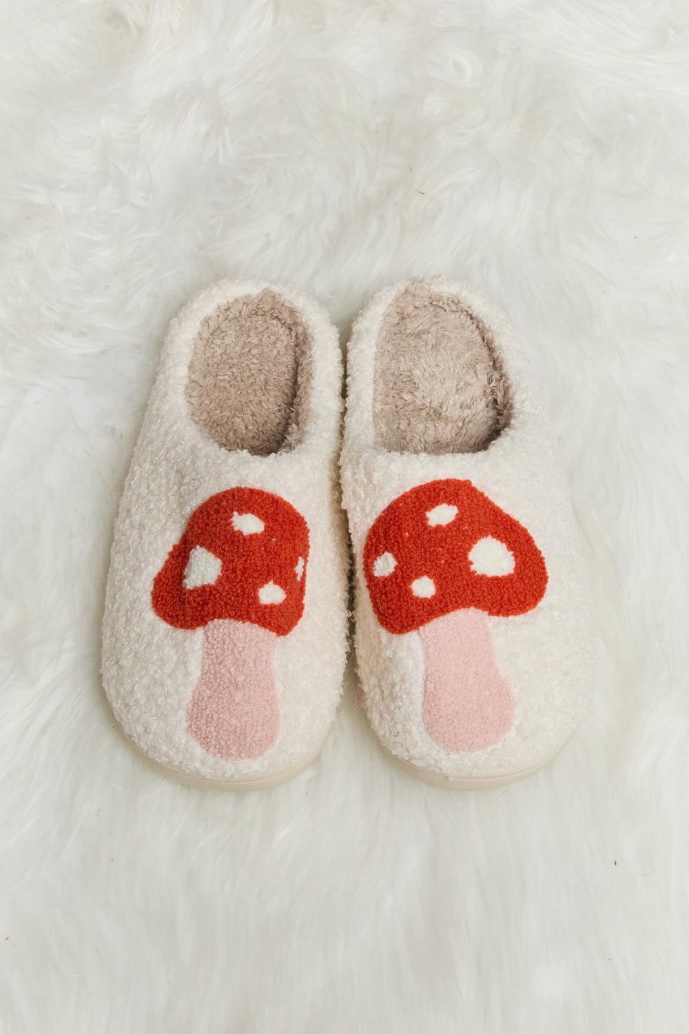 Mushroom Plush Slide Slippers - ONLINE EXCLUSIVE