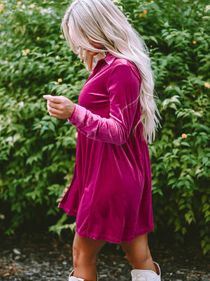 Cranberry Shine Mini Dress - ONLINE EXCLUSIVE