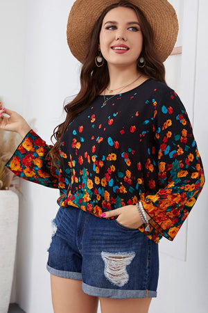 Fall Floral Long Sleeve Blouse - ONLINE EXCLUSIVE