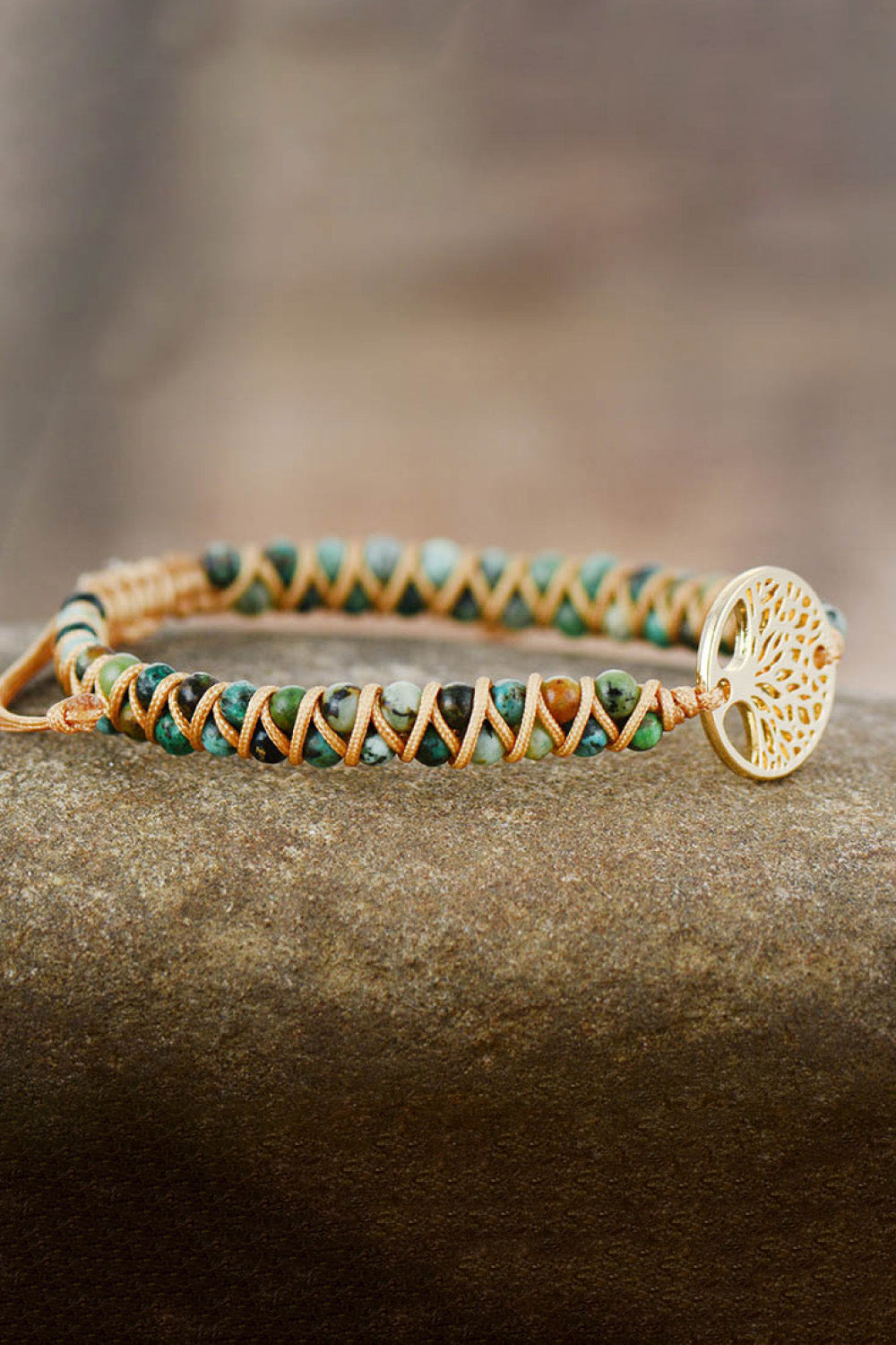 Handmade Tree Shape Beaded Copper Bracelet - ONLINE EXCLUSIVE