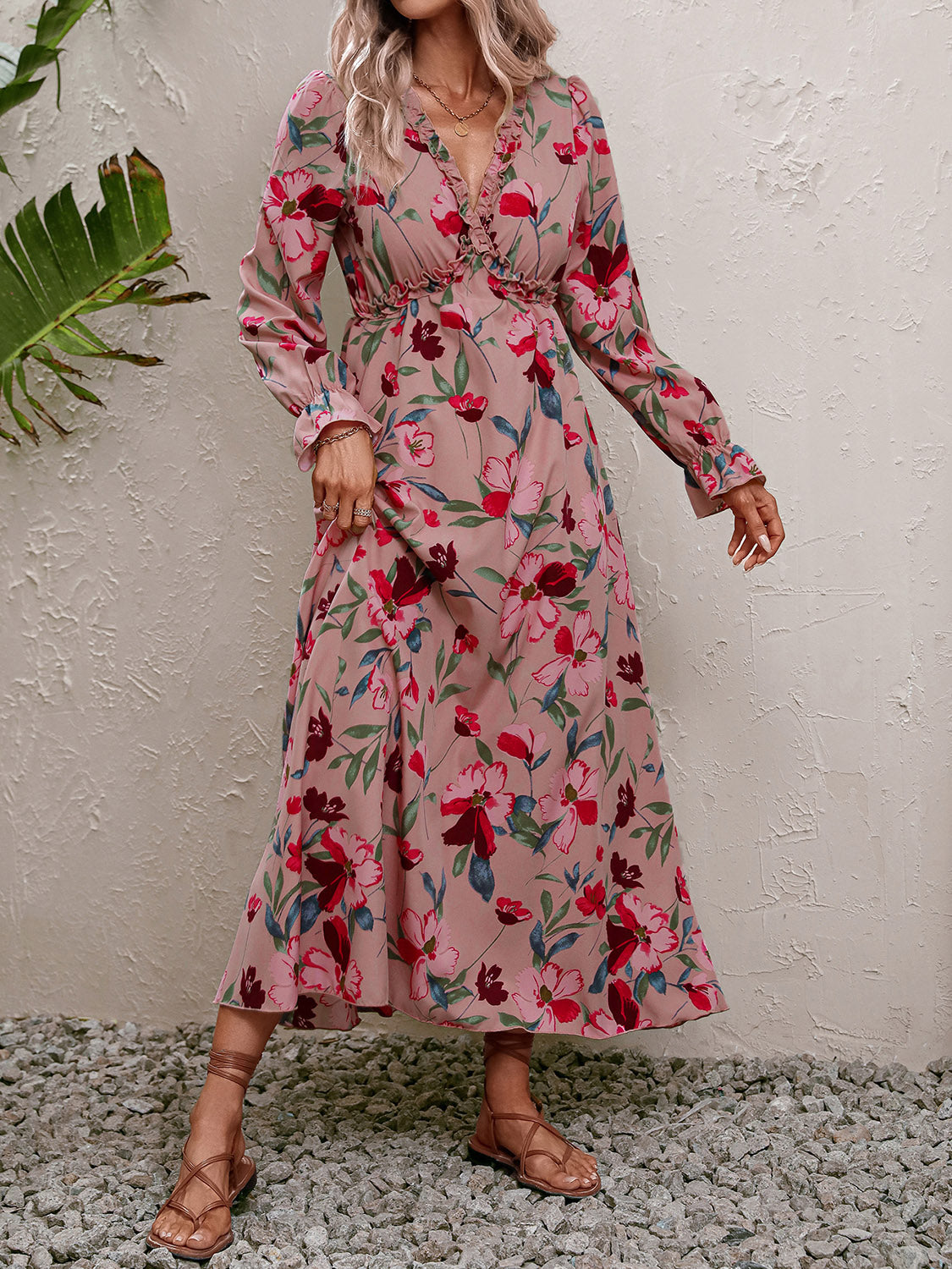Floral Frill Maxi Dress - ONLINE EXCLUSIVE