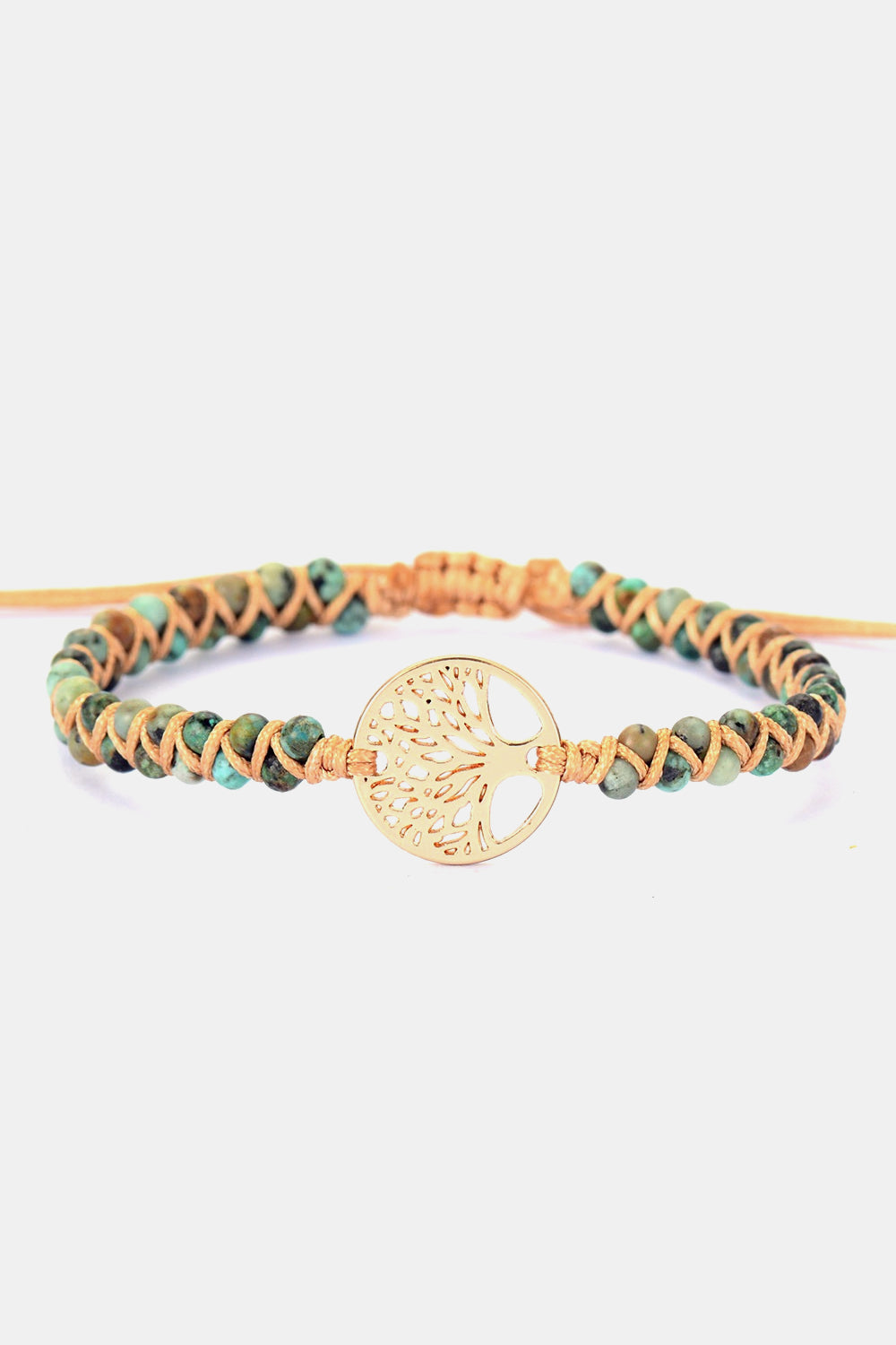 Handmade Tree Shape Beaded Copper Bracelet - ONLINE EXCLUSIVE