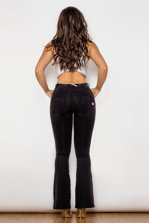 Atheleisure Buttoned Flare Jeans - ONLINE EXCLUSIVE